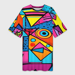 Женская длинная футболка Кислая геометрия