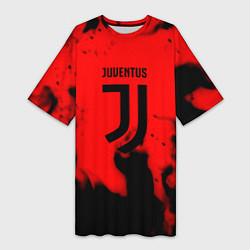 Футболка женская длинная Ювентус jujym, цвет: 3D-принт