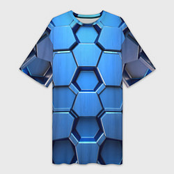 Женская длинная футболка Синий бронежилет