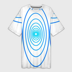 Женская длинная футболка Овалы с свечением