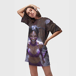 Футболка женская длинная Милина и монстры МК, цвет: 3D-принт — фото 2