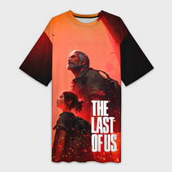 Футболка женская длинная The last of us Joel Ellie, цвет: 3D-принт