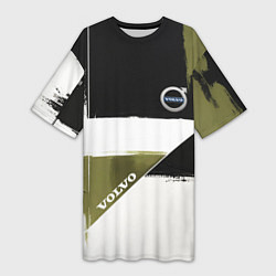 Женская длинная футболка Volvo логотип