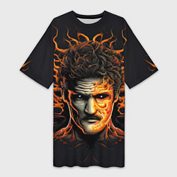 Футболка женская длинная The last of us - зараженный Джоел, цвет: 3D-принт