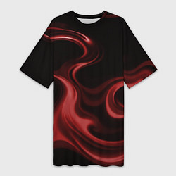 Женская длинная футболка Color red