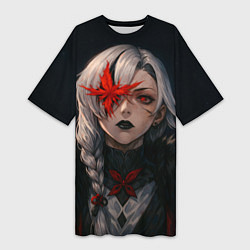 Футболка женская длинная Арлекино реализм, цвет: 3D-принт