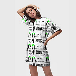 Футболка женская длинная Billie Eilish singer, цвет: 3D-принт — фото 2