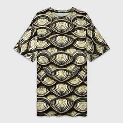 Женская длинная футболка Объемный египетский паттерн