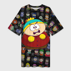 Футболка женская длинная Недовольный Картмен, цвет: 3D-принт