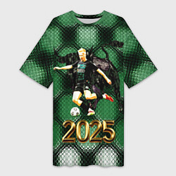 Футболка женская длинная ФК Краснодар чемпион РПЛ 2025, цвет: 3D-принт