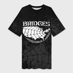 Футболка женская длинная Bridges company, цвет: 3D-принт