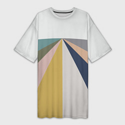 Футболка женская длинная Черное солнце красная луна, цвет: 3D-принт