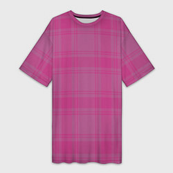 Женская длинная футболка Checkered pink