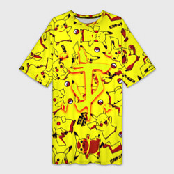 Футболка женская длинная Doom x pokemon, цвет: 3D-принт