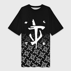 Футболка женская длинная Doom ninja, цвет: 3D-принт