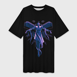 Футболка женская длинная Ballerina, цвет: 3D-принт