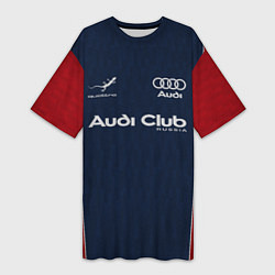 Женская длинная футболка Audi club retro