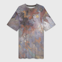 Женская длинная футболка Абстракция - pastel wonders