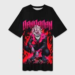 Футболка женская длинная Дандадан Окарун, цвет: 3D-принт