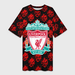 Женская длинная футболка Liverpool samurai