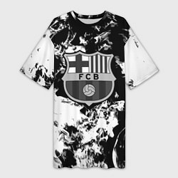 Футболка женская длинная Juventus белый дым, цвет: 3D-принт