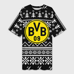 Женская длинная футболка Borussia x fortnite pattern