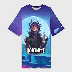 Женская длинная футболка Рейвен Fortnite