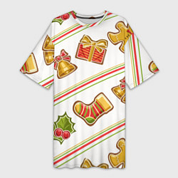 Женская длинная футболка Рождественский дух