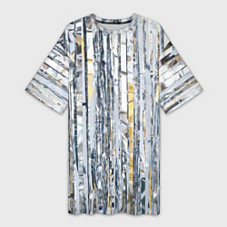 Женская длинная футболка Новогодний дождик