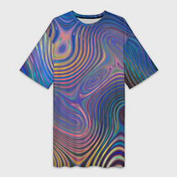 Женская длинная футболка Абстрактная рябь