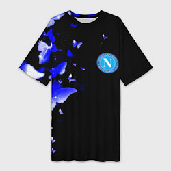 Женская длинная футболка Наполи бабочки текстура