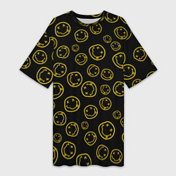 Женская длинная футболка Nirvana Pattern