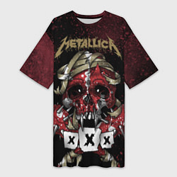 Женская длинная футболка Metallica: XXX