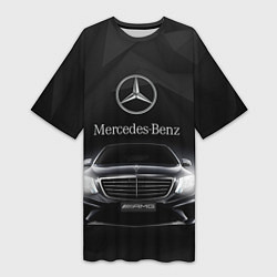 Женская длинная футболка Mercedes