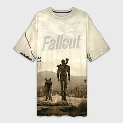Женская длинная футболка Fallout City