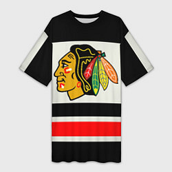 Женская длинная футболка Chicago Blackhawks