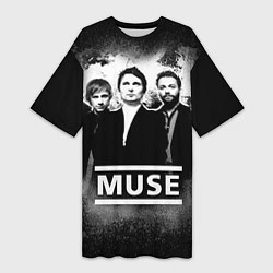 Футболка женская длинная Muse, цвет: 3D-принт