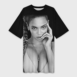 Футболка женская длинная Beyonce Eyes, цвет: 3D-принт