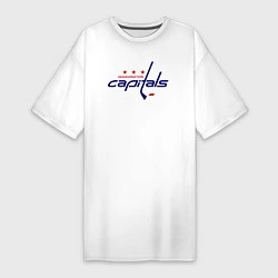 Футболка женская-платье Washington Capitals, цвет: белый