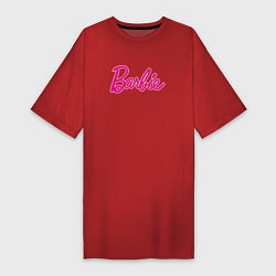 Футболка женская-платье Барби 3, цвет: красный