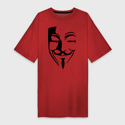 Футболка женская-платье Vendetta Mask, цвет: красный