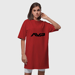 Футболка женская-платье AVP: White Style, цвет: красный — фото 2