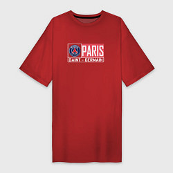 Футболка женская-платье Paris Saint-Germain - New collections, цвет: красный