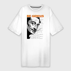 Футболка женская-платье Dali: Be Genius, цвет: белый