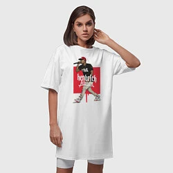 Футболка женская-платье Kendrick Lamar, цвет: белый — фото 2