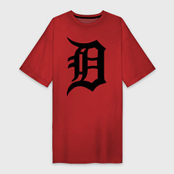 Футболка женская-платье Detroit Tigers, цвет: красный
