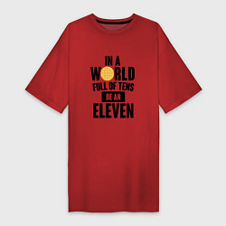 Футболка женская-платье Be A Eleven, цвет: красный