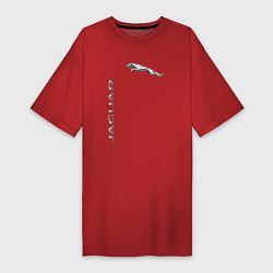 Футболка женская-платье Jaguar Motors, цвет: красный