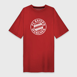 Футболка женская-платье FC Bayern Munchen, цвет: красный