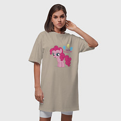 Футболка женская-платье Young Pinkie Pie, цвет: миндальный — фото 2